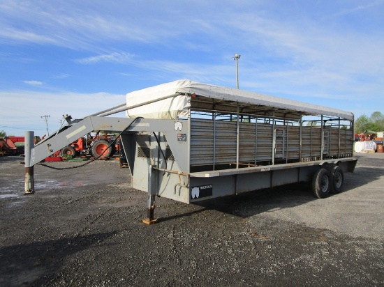 1997 WW 24' GOOSENECK STOCK TRAILER W/ TITLE