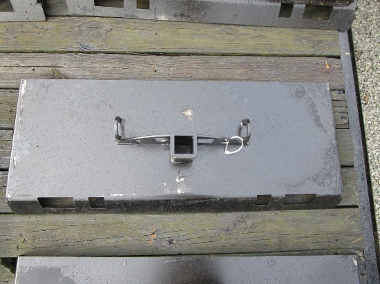 Heavy Duty Â½ Moon gusseted Skid Steer Receiver Hitch