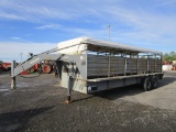 1997 WW 24' GOOSENECK STOCK TRAILER W/ TITLE