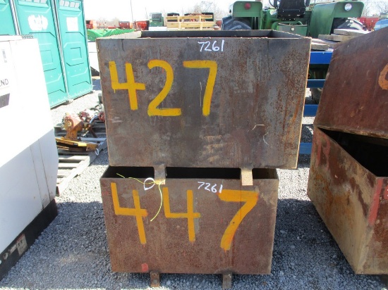 2) STEEL PARTS BINS