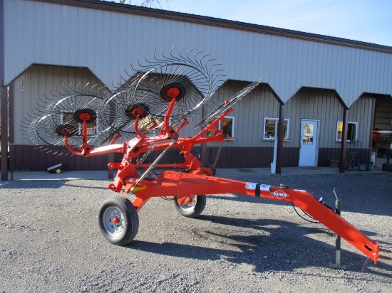 KUHN SR108 SPEED RAKE W KICKER WHEEL