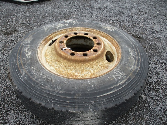 11R-24.5 SEMI TIRE & RIM