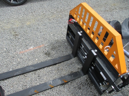 1) WOLVERINE HYD SHIFT PALLET FORKS