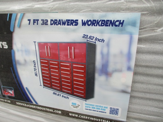 CHERY 7' 32 DRAWERS WORKBENCH