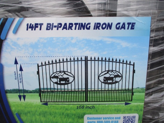 5) 14' BI PARTING IRON GATES