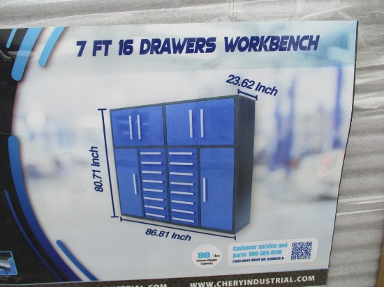 CHERY 7' 16 DRAWERS WORK BENCH