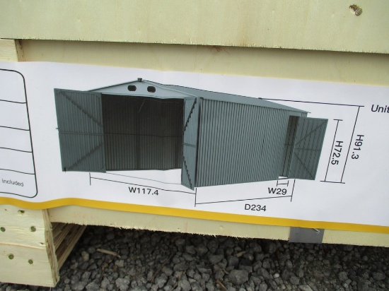 1) 10'X20' SINGLE GARAGE METAL SHED