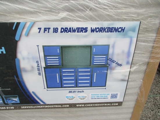 CHERY 7' 18 DRAWERS WORKBENCH