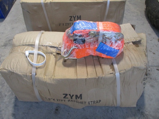 10) 1.5" X 27' RATCHET STRAPS