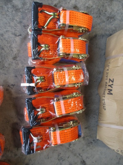 5) 2" X 27' RATCHET STRAPS