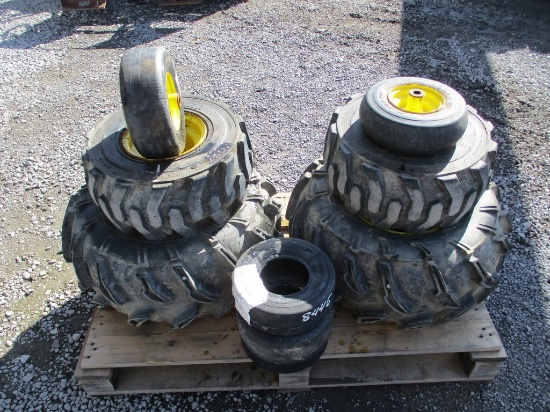 PALLET OF LAWN TIRES & RIMS
