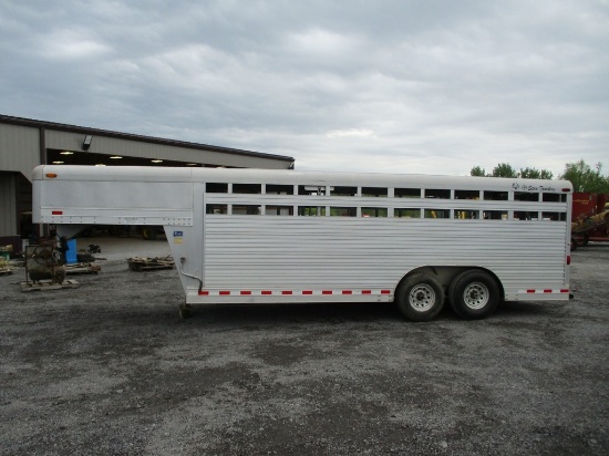1996 4STAR ALUM GOOSENECK STOCK TRAILER