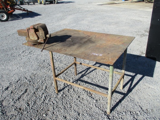 STEEL TABLE W VICE
