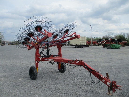 BUSHHOG BSR 8 WHEEL V-RAKE W KICKER WHEEL