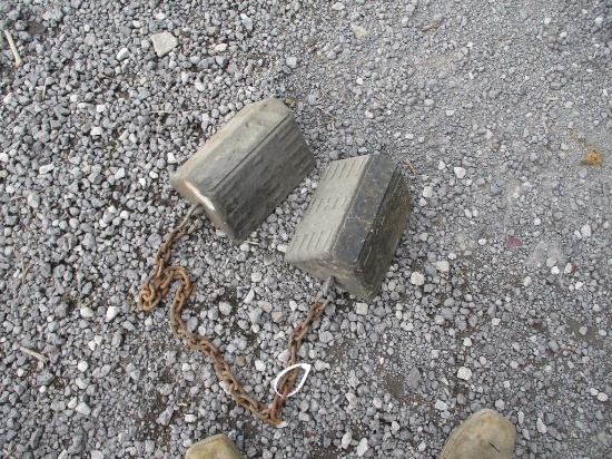 PAIR OF WHEEL RUBBER CHOCKS