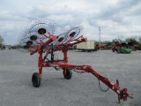 BUSHHOG BSR 8 WHEEL V-RAKE W KICKER WHEEL