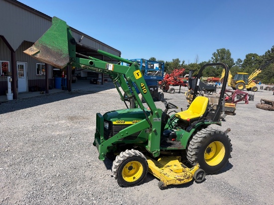 JOHN DEERE 4100 TRACTOR W/LOADER & MOWER