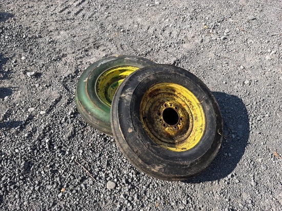 Pair 6.50-16 Front Tractor Rims & Tires