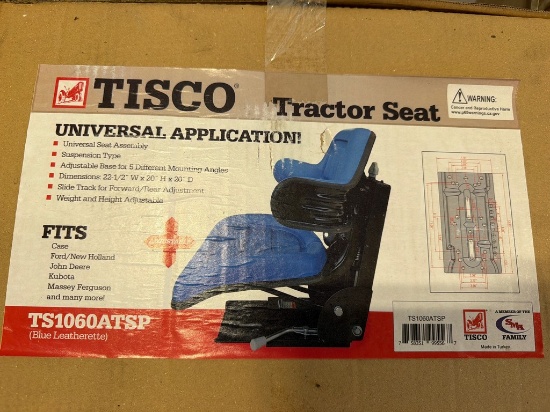 Blue Tractor Seat