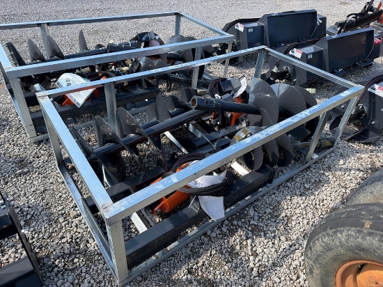 2) WOLVERINE SKIDSTEER POST HOLE DIGGERS