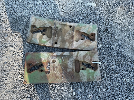 2) JOHN DEERE PAD WEIGHTS ( X THE MONEY)