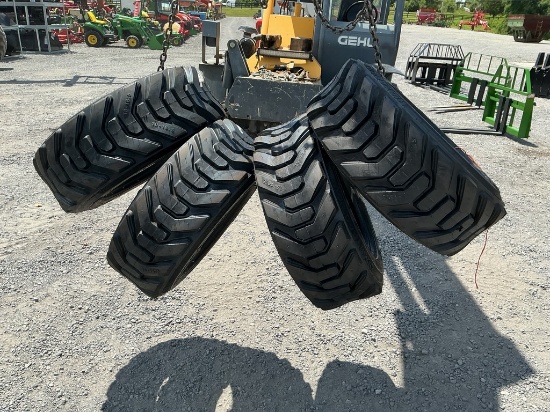 4) 10-15.5 Forerunner Skid Steer Tires