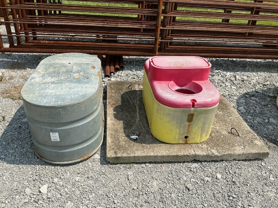 WATER TUB AND RITCHIE WATERER