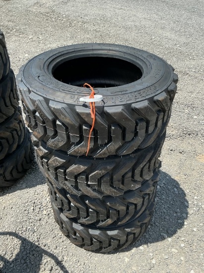 4) FORERUNNER SKID STEER TIRES 10-16.5