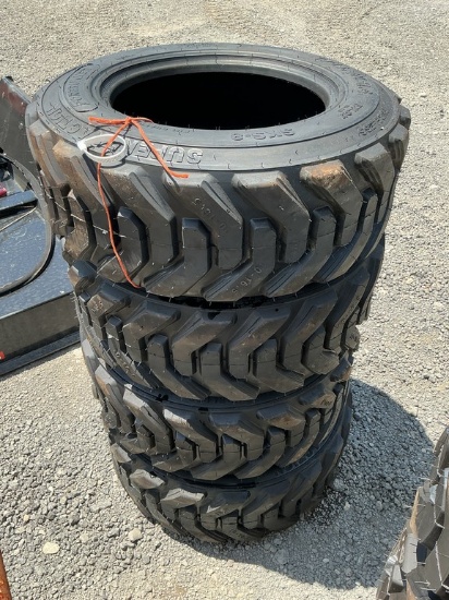 4) FORERUNNER SKID STEER TIRES 10-16.5