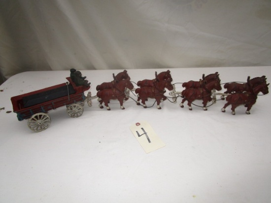 Cast Iron Wagon and Horses