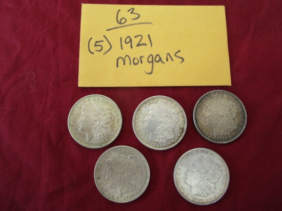 1921 Morgan Silver Dollars