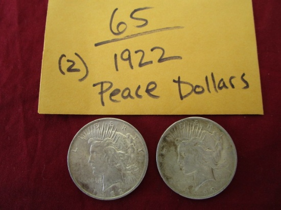 1922 Peace Dollars