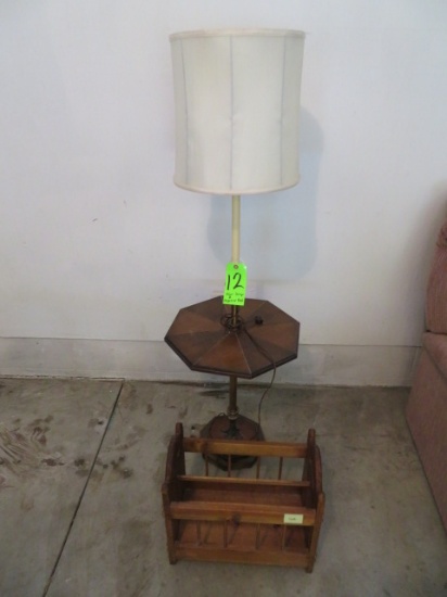 Floor lamp & magazine rack