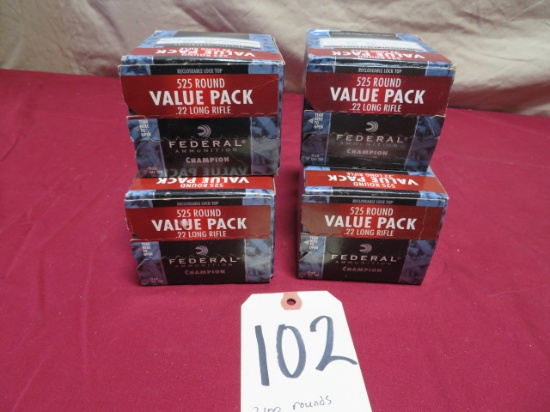 Federal .22 LR ammo - 2,100 rounds