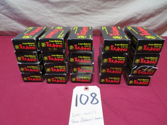 9mm Makarov ammo - 1,000 rounds