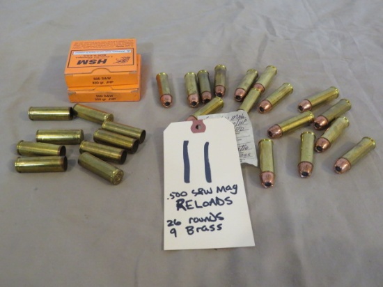 .500 S&W Mag RELOADS - 26 rnds.