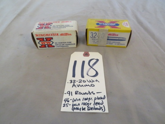 .32-20 Win. Ammo - 91 rnds.