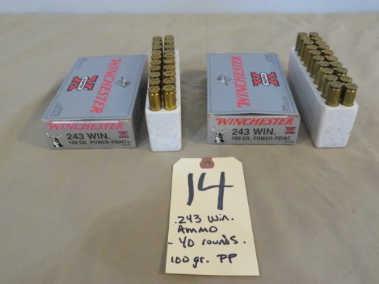 .243 Win. Ammo - 40 rnds.