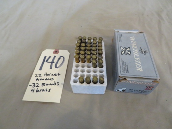 .22 Hornet ammo - 32 rnds.