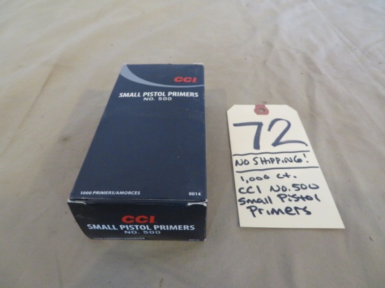 CCI Small Pistol Primers - NO SHIPPING