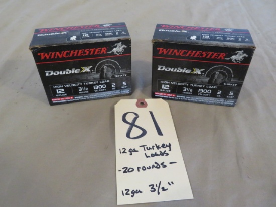 12 ga. Turkey ammo - 20 rnds.