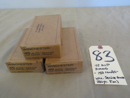 .45 ACP ammo - 150 rnds.