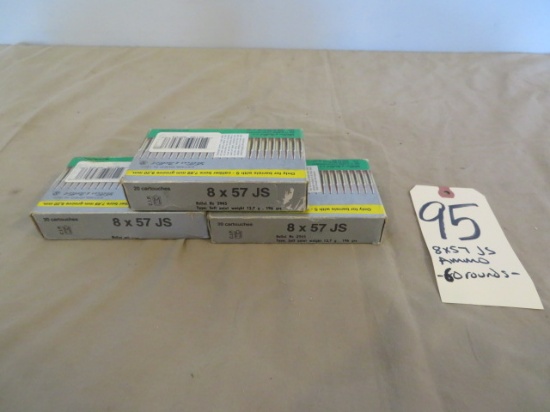 8x57 JS ammo - 60 rnds.