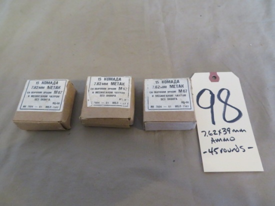 7.62x39 ammo - 45 rounds