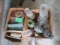 Oil lamps, books