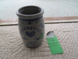 Woodsfield blue decorated crock