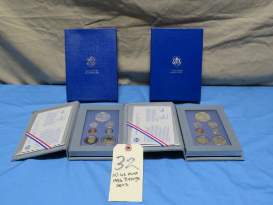 (2) US Mint 1986 Prestige Sets
