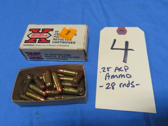 .25 ACP Ammo - 28 rnds.