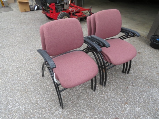 (5) Stackable office chairs