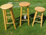 (3) Wooden stools (Silver Creek Location)